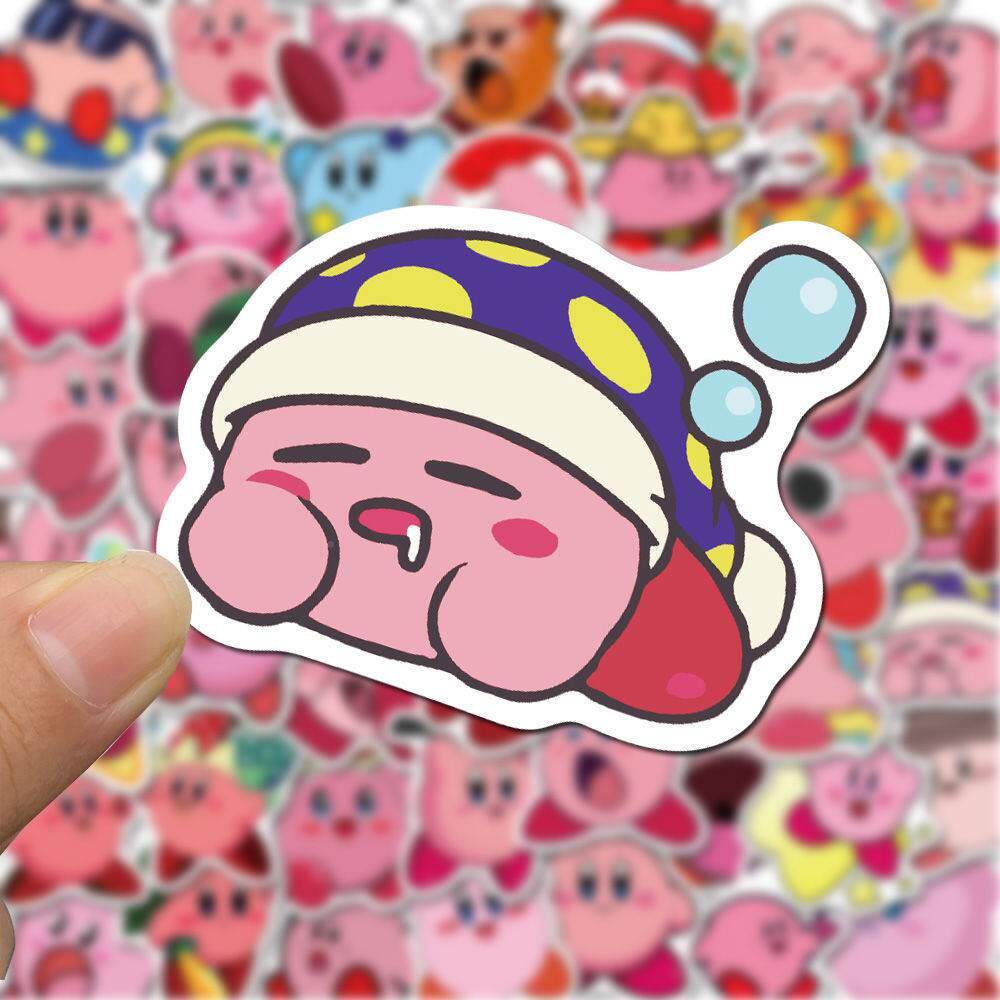 50张卡通星之卡比可爱手账贴纸行李箱手机壳平板防水涂鸦装饰贴纸