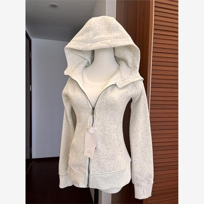 修身外套女款正肩卫衣春秋季衣服连帽衫收腰紧身短款上衣2025新款