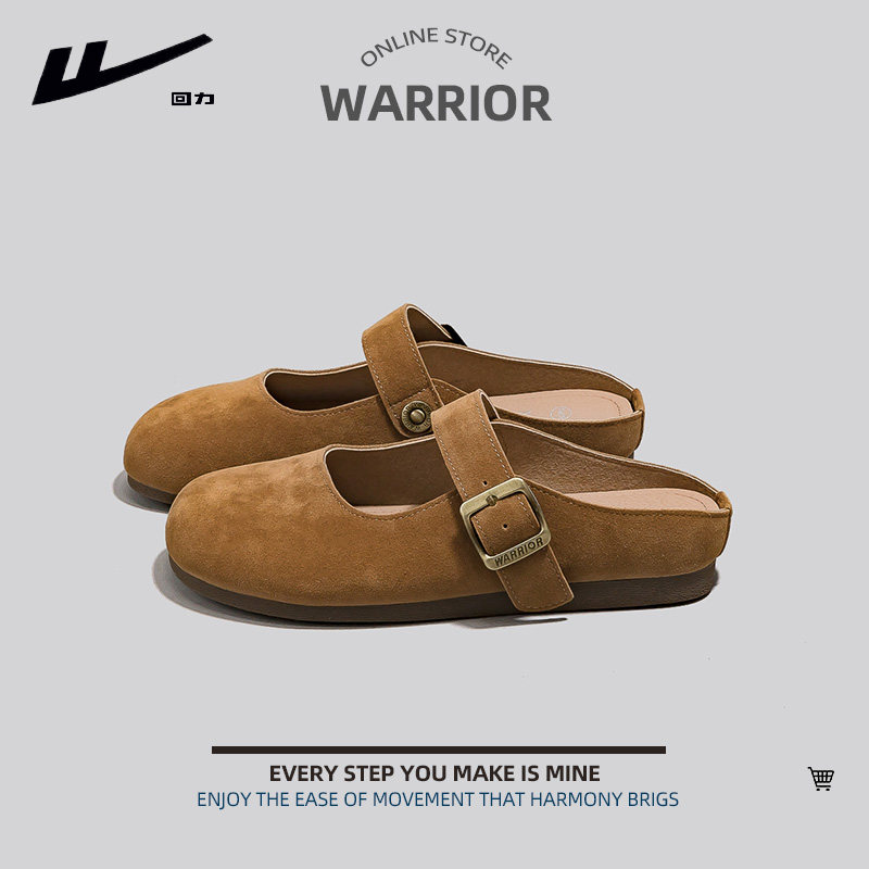 女鞋半托凉鞋2025软底休闲包头潮流单鞋一脚蹬勃肯鞋