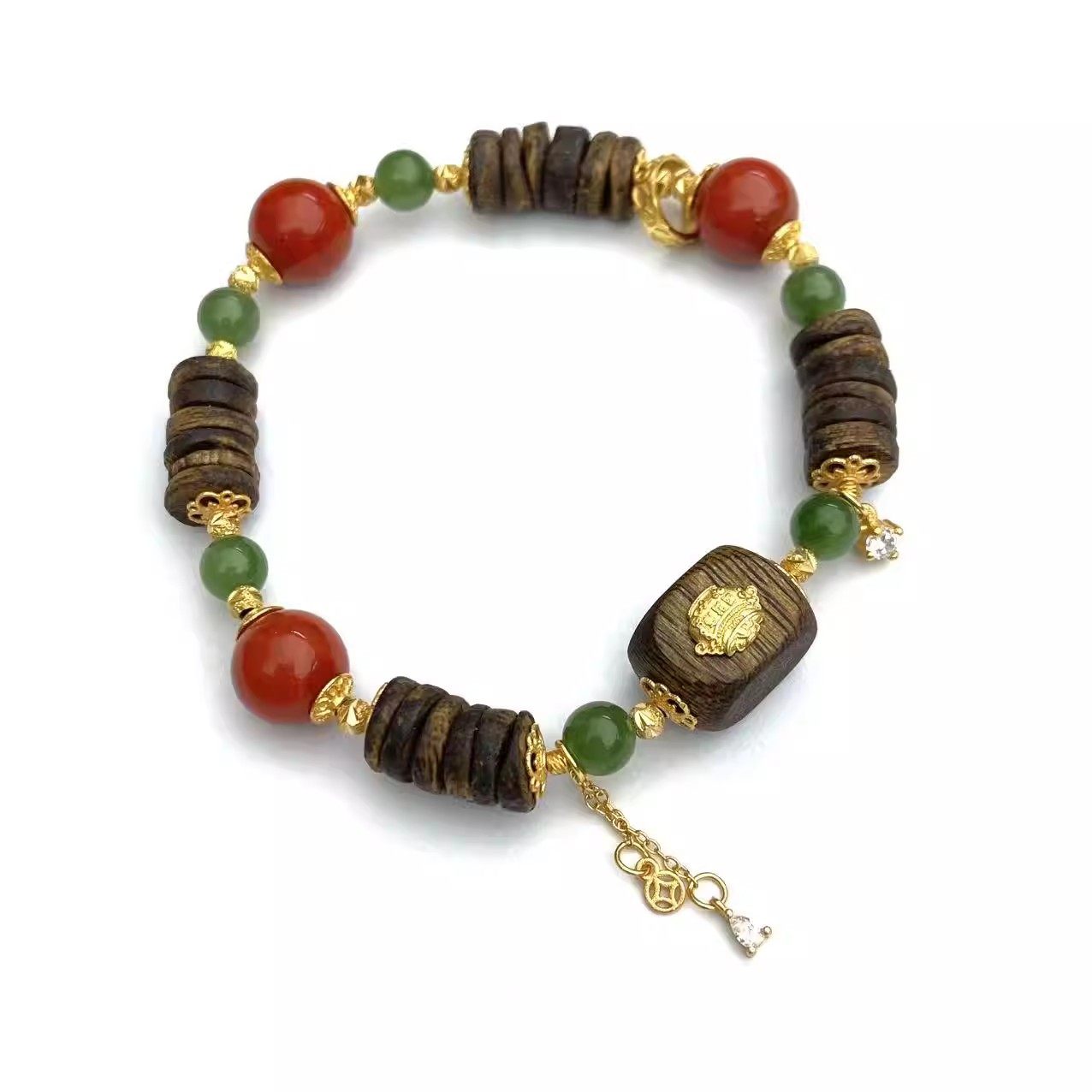 安伯曼和田碧玉南红925银聚宝盆跑环流苏铜钱沉香方糖药片手串,珠宝/钻石/翡翠,手饰,淘宝优惠券,粉丝福利购,淘宝优惠卷