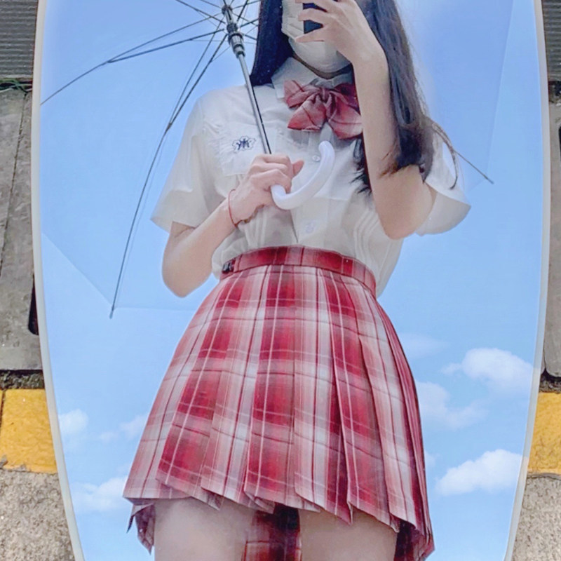 STRAWBERRY CUTE MULTI JK UNIFORM SKIRT GENUINE GIRLS ELEMENTARY SCHOOL SPORTS DAY GRADUATION CLASS UNIFORM COLLEGE STYLE SUMMER SUIT