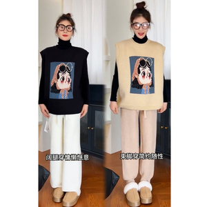 孕妇裤子外穿秋冬加绒新款韩版运动休闲束脚裤孕妇装宽松显瘦百搭