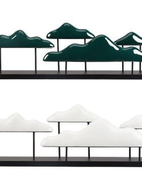 新中式风艺术禅意靠山装饰品高端