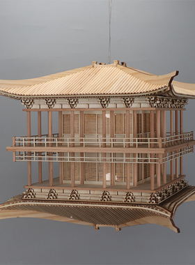 中国风古建筑模型吊灯装饰