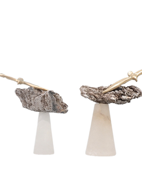 西班牙云石招财新中式客厅摆件