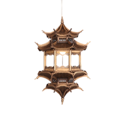 新中式客厅造景吊饰倒挂悬挂吊饰