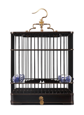 新中式现代创意鸟笼装饰品摆件客厅样板房间酒柜桌面工艺品摆设品