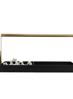 新中式风金属托盘卧室收纳装饰品