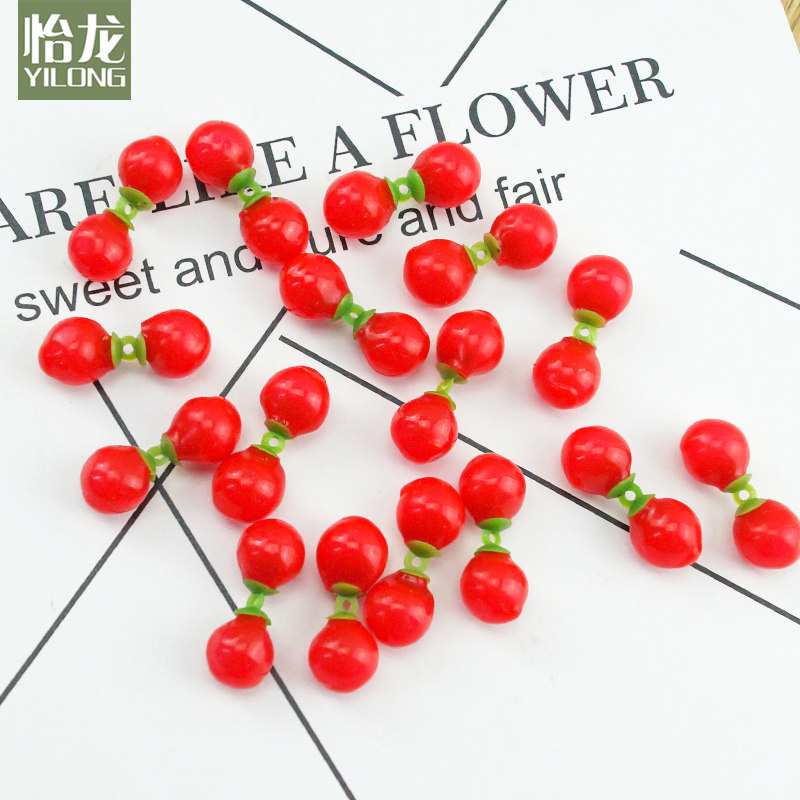 仿真红果子模型红色发财果浆果红豆杉摆设假水果相思果装饰摆件