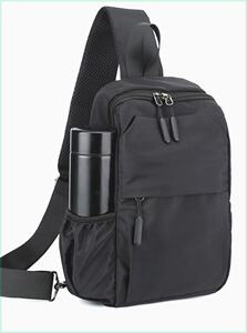 2024新款男款胸包时尚潮流单肩包大容量百搭小背包休闲男士斜挎包