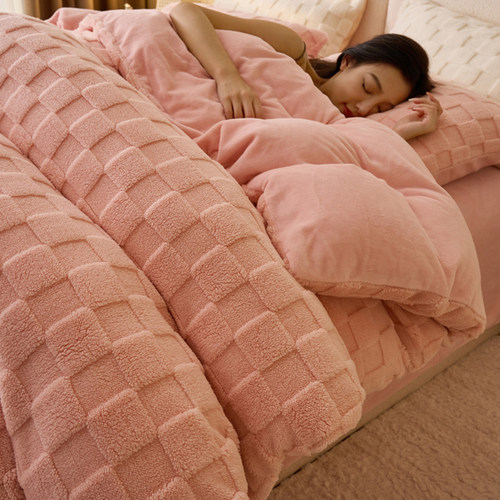 冬季加厚牛奶绒塔芙绒毛毯被套两用单件双面加绒保暖180x220x240