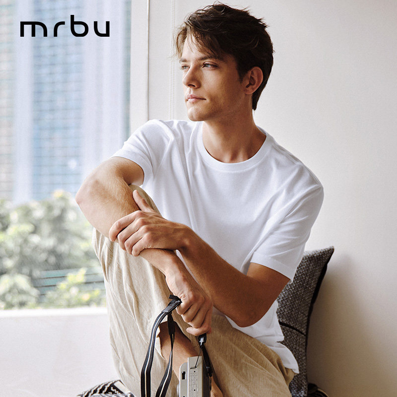MrBu布先生短袖纯色圆领T恤图片