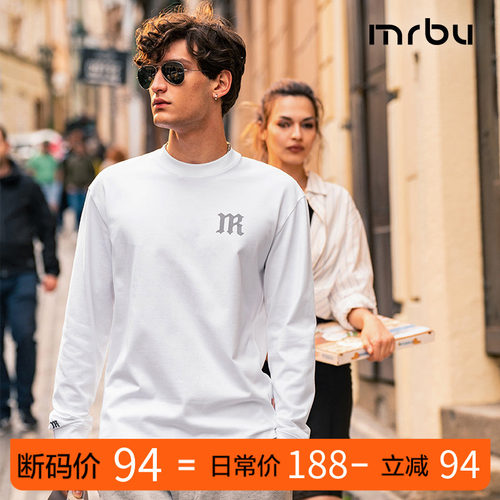 布先生立体字母印花秋冬长袖