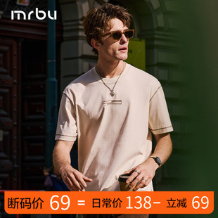 T恤休闲上衣纯棉透气GT16321断码 宽松条纹短袖 男士 MrBu布先生夏季