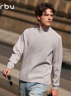 MrBu布先生热胆加厚长袖男秋冬新款字母印花亲肤小高领KT16579