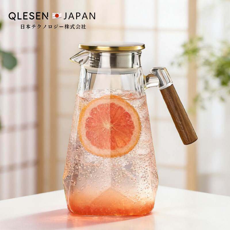 日本冷水壶玻璃耐高温家用凉水壶食品级大容量储水冷泡茶壶凉水杯