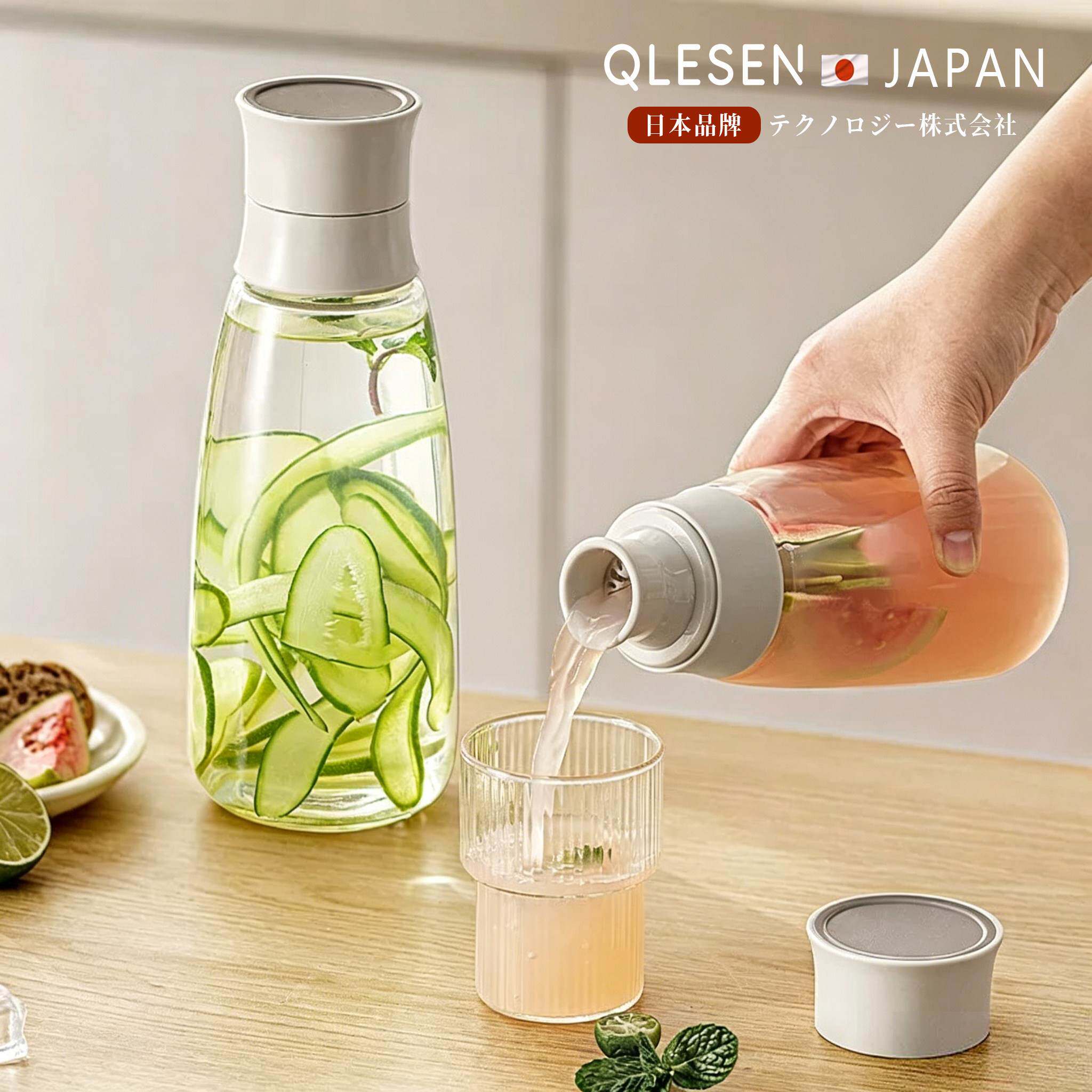 日本冷泡壶玻璃冷水壶家用大容量凉水壶冰箱储水果茶桶茶瓶水杯子