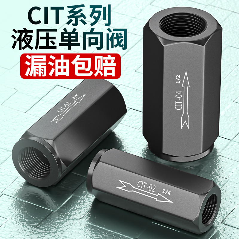 液压单向阀油压管式止回阀油缸直通高压逆止阀安全阀CIT-02/03/04