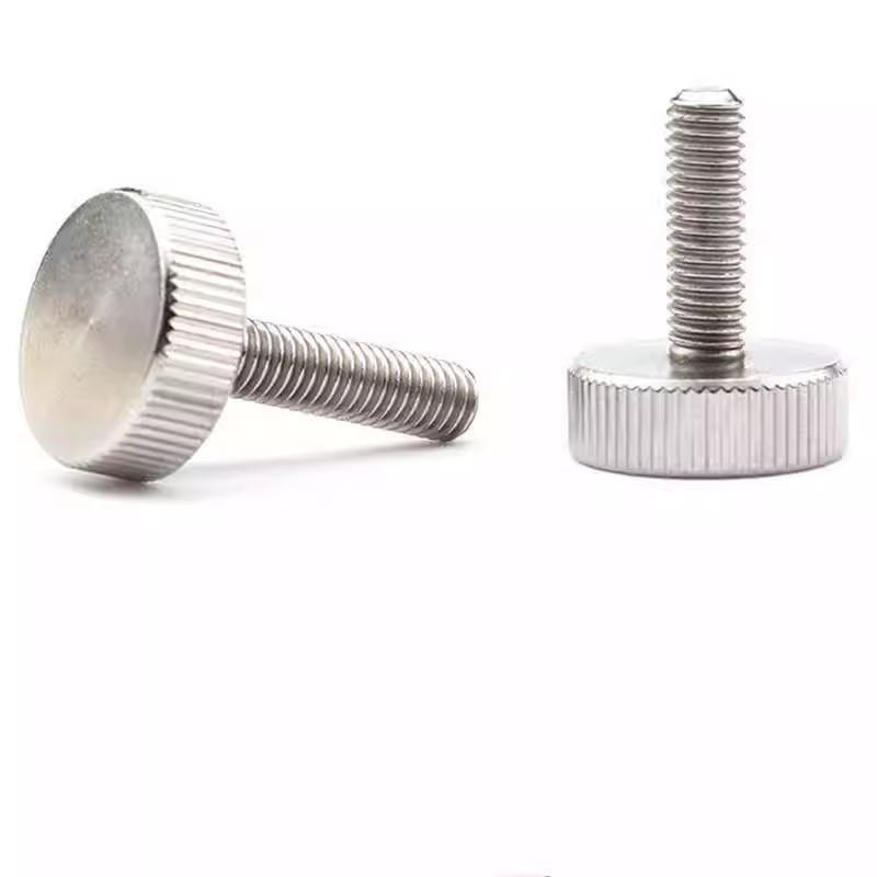 SUM23抛光镀铬外螺纹标准型压纹旋钮NOB3/4/5/6/8/10