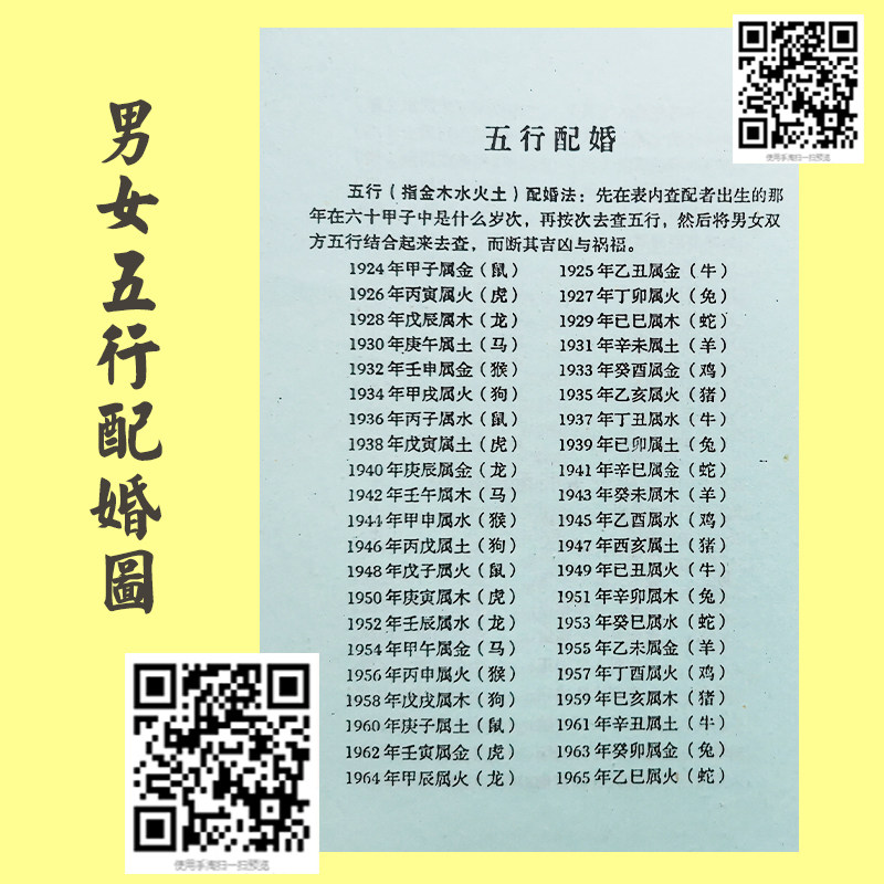 五行婚配图