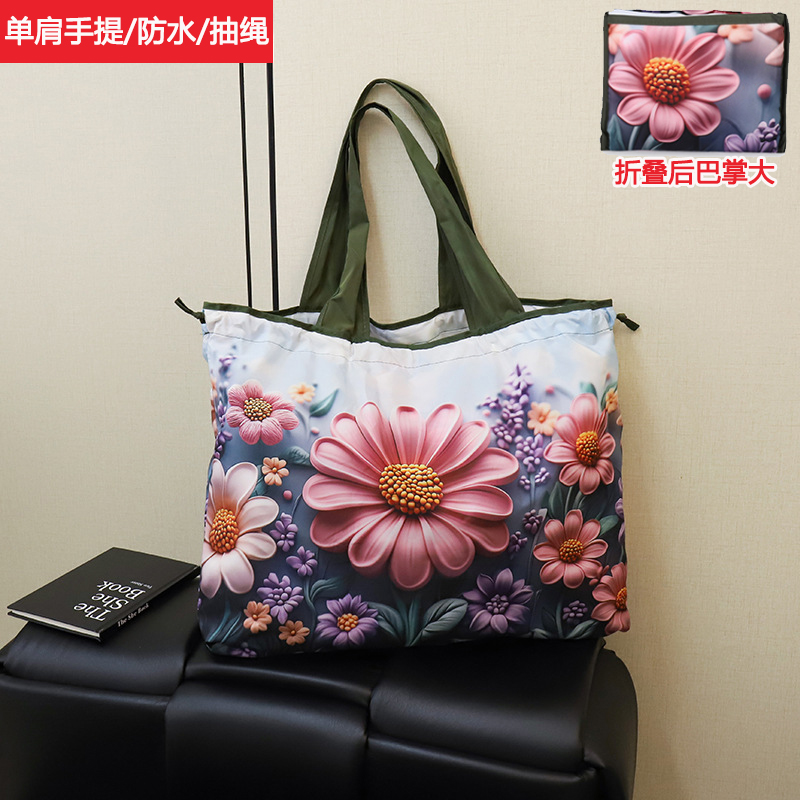加厚防水抽绳购物袋结实耐用