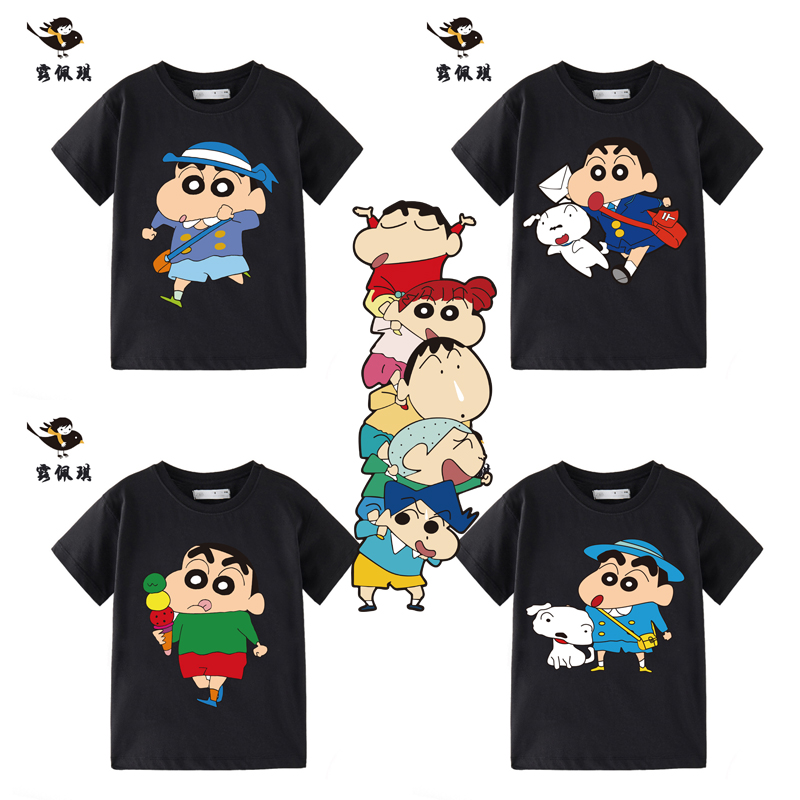 卡通动漫短袖男女夏款潮黑色T恤