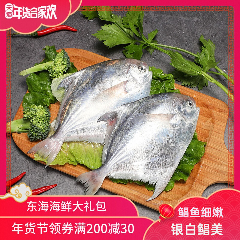 2025东海舟山新鲜银鲳鱼1斤2条鲜活海鱼鳊鱼银昌鱼平鱼海鲜