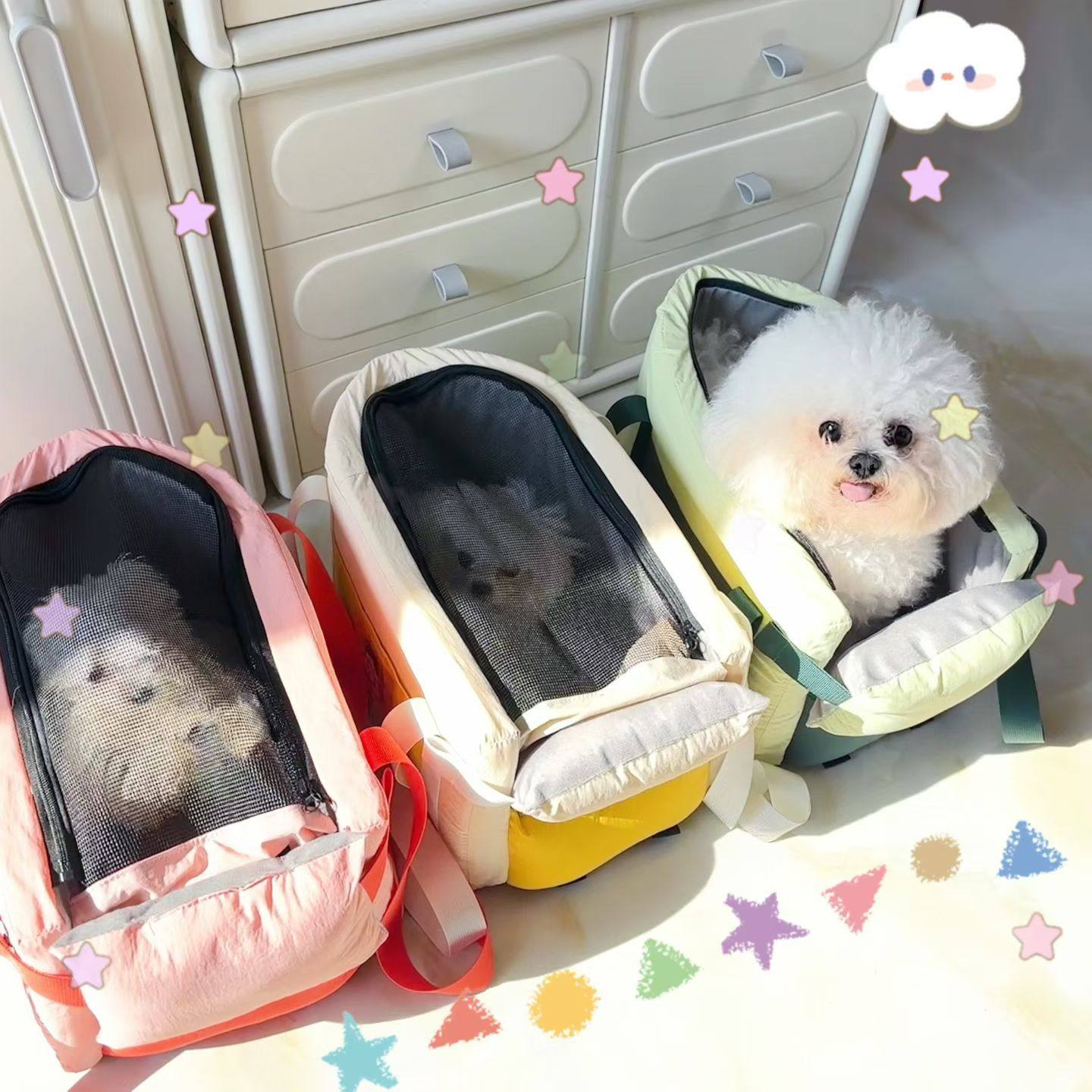 旅行车载狗窝宠物背包小型犬外出便携双肩包轻便大容量猫包