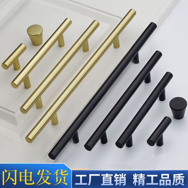 现代简约风加长款圆柱形门把手图片