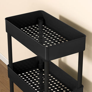 小推车置物架落地厕所浴室夹缝收纳架卫生间卧室多层可移动储物架