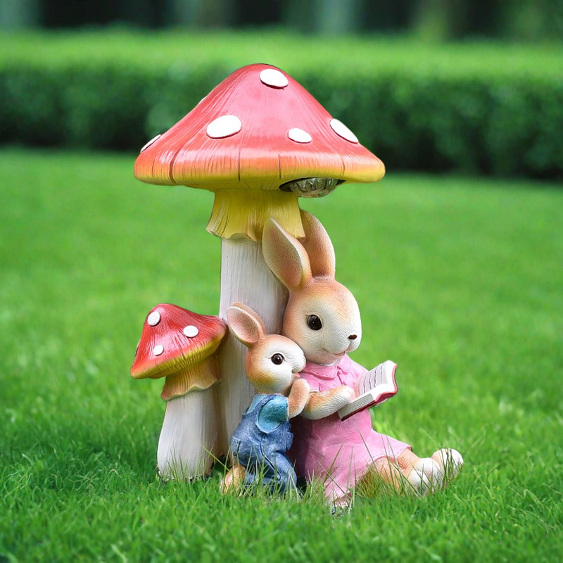 网红仿真大蘑菇可爱兔子户外花园幼儿园草坪庭院装饰创意造景摆件,家居饰品,户外/庭院摆件,淘宝优惠券,粉丝福利购,淘宝优惠卷