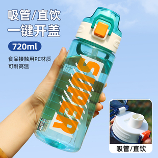 双饮儿童水杯上学专用夏天男孩女学生吸管塑料杯子可装书包随手杯