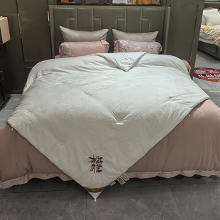 [喜事推荐]悦达家纺《喜结良缘-珍珠白》全棉蚕丝被提花轻奢亲肤