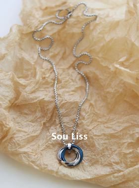 三环不掉色闺蜜情侣项链