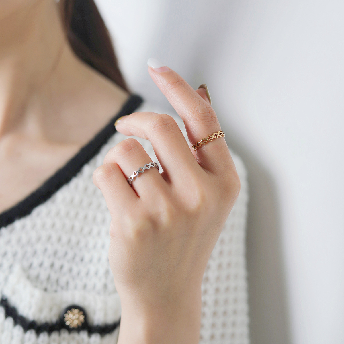 简约日常圆形百搭指环