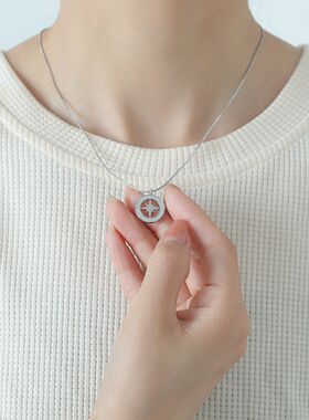 简约ins冷淡锁骨链气质钛钢女