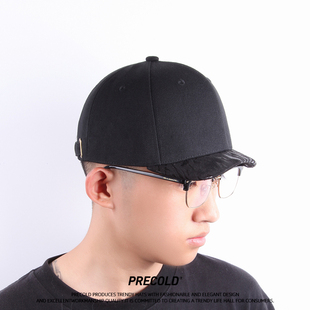 复古美式短檐帽3cm短沿鸭舌帽男士日系硬顶高顶棒球帽女ins风潮流