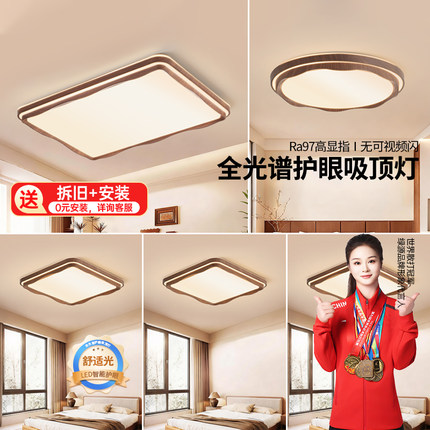 【国补15%】绿源中古风全光谱客厅主灯吸顶灯简约led护眼灯具18