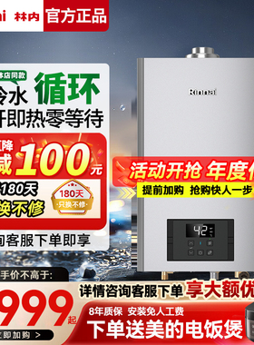 Rinnai/林内RUS-R16U53G-CH平衡式零冷水燃气热水器恒温16升伺服