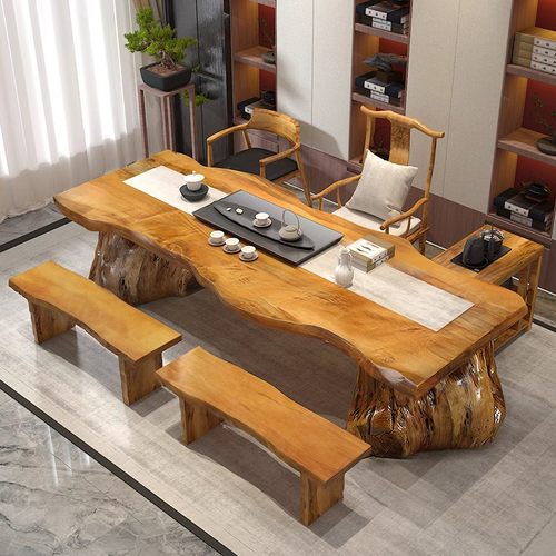 实木茶台组合会客商用办公桌