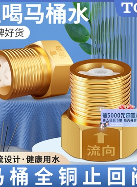 TOZ铜三角阀单向止回阀马桶截止阀防反水回水倒流逆止阀水管接头