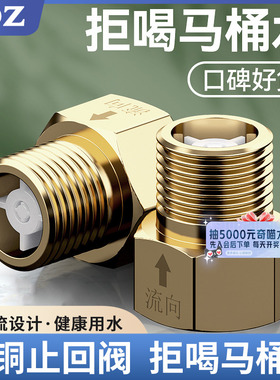 TOZ全铜马桶止逆阀防反水回水倒流卫生间热水器水管4分单向止回阀