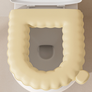 沐笙歌防水马桶坐垫卫生间四季 通用厕所坐便圈加厚座圈提手马桶垫