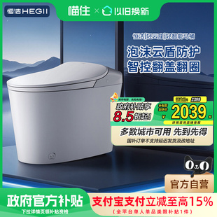 恒洁轻智能马桶智能坐便器电动泡沫盾感应翻盖家用E320pro