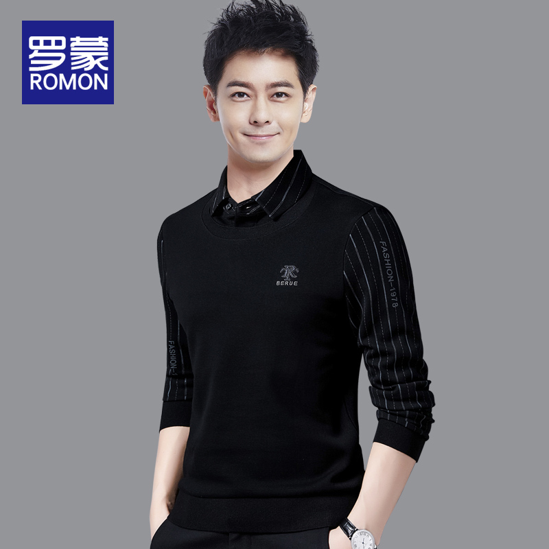 罗蒙冬季针织衫毛衣男