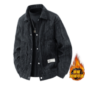 罗蒙加绒外套男士 加厚棉服休闲上衣 夹克2025新款 秋冬季 灯芯绒工装