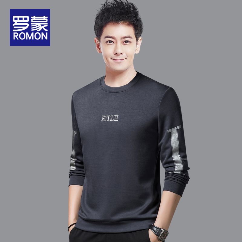 罗蒙2023新款男士卫衣春秋款T恤