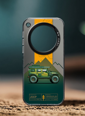 绿色越野车手机壳适用OPPO Find X8Pro彩银磨砂硬壳x6新款x7Ultra高级感情侣全包不会撞壳简约时尚小众个性