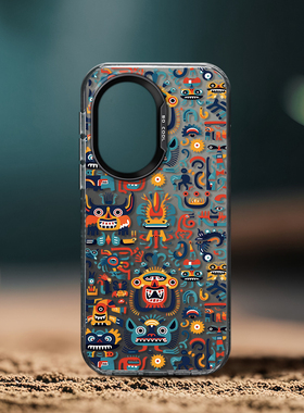 白色小怪兽手机壳适用华为nova14Pro彩银磨砂12Ultra新款13硬壳11男女小众高级感不会撞壳情侣时尚防摔