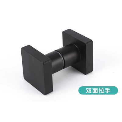 哑黑色淋浴房单孔拉手